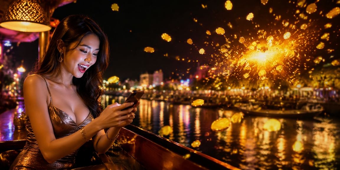 Người dùng chơi casino trên điện thoại tại chợ đêm Hà Nội